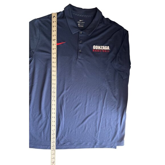 Nike Dri-Fit Gonzaga Basketball Polo Shirt XXL Navy Elite Logo Mens Activewear - Picture 6 of 6